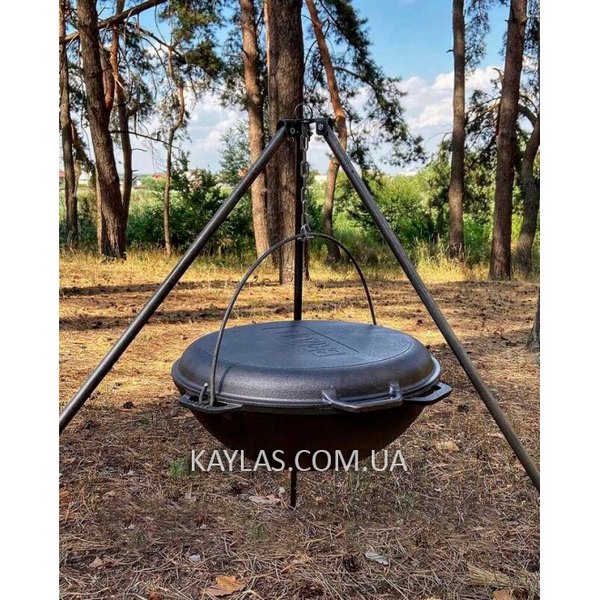 Азиатский чугунный казан с крышкой-сковородою 10 л Brizoll 6565536756 фото