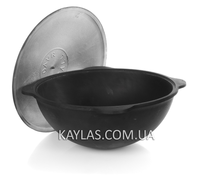 Казан чугунный узбекский (наманганский) 8 л Davr Metall с круглым дном 6512865963 фото